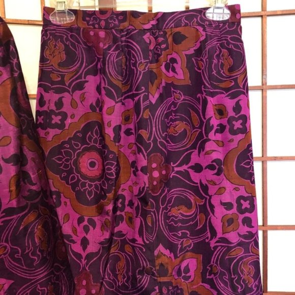 RICH PURPLE SILK SKIRT & JACKET SUIT - Picture 5 of 7